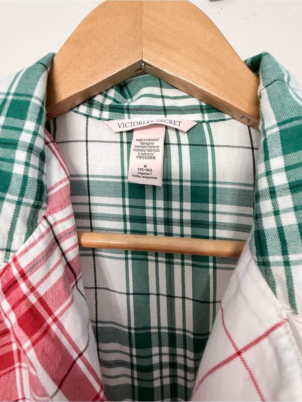 Victoria’s Secret Plaid Pajama Set Medium Cotton Modal Christmas Cozy - Picture 8 of 8